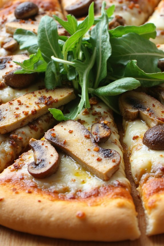gourmet mushroom truffle pizza