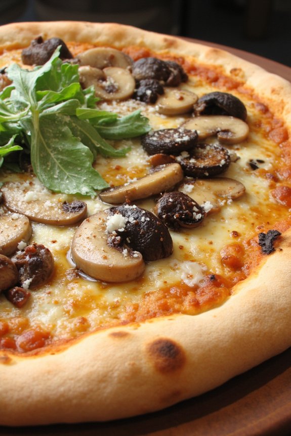 gourmet truffle mushroom pizza