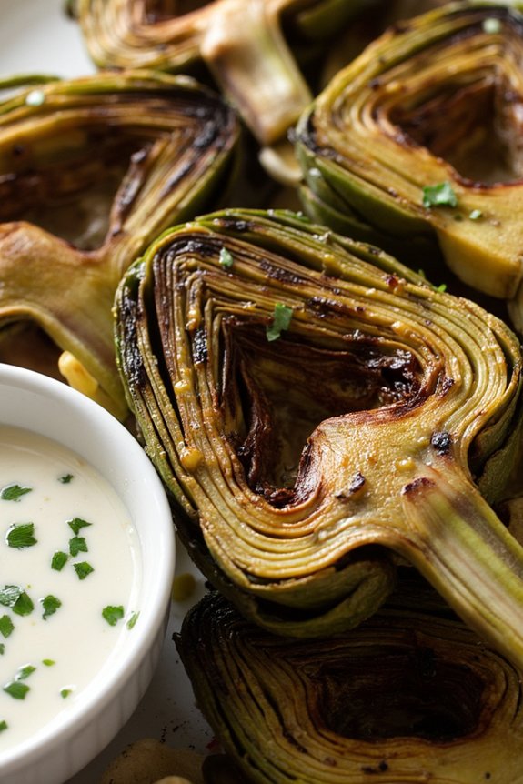 grilled artichokes with aioli