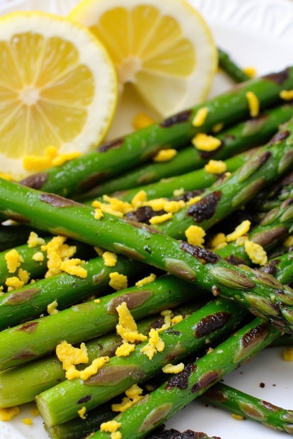 grilled asparagus with lemon zest