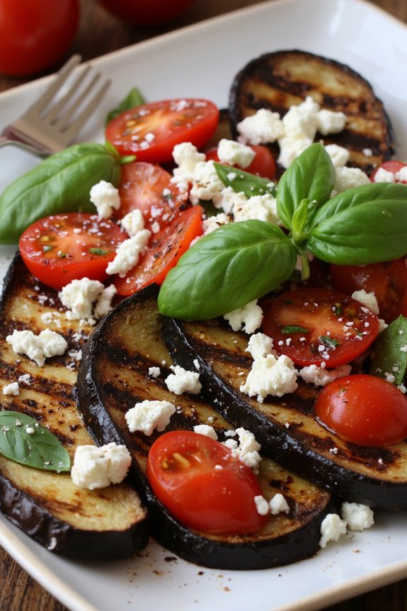 grilled eggplant tomato salad