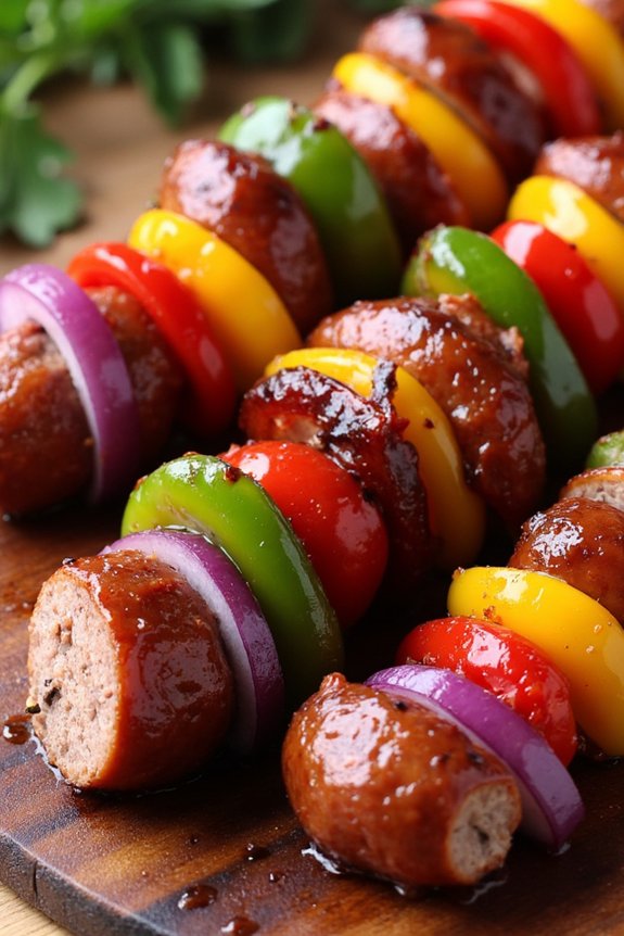 grilled italian sausage skewers