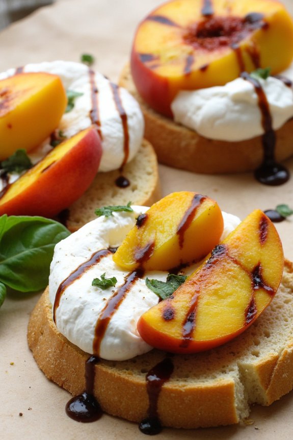 grilled peaches with burrata