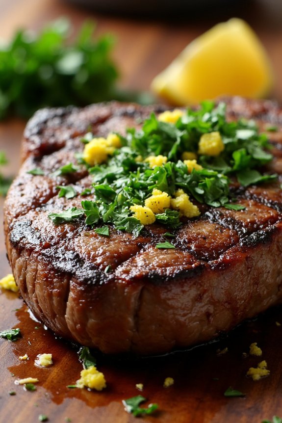 grilled ribeye with gremolata