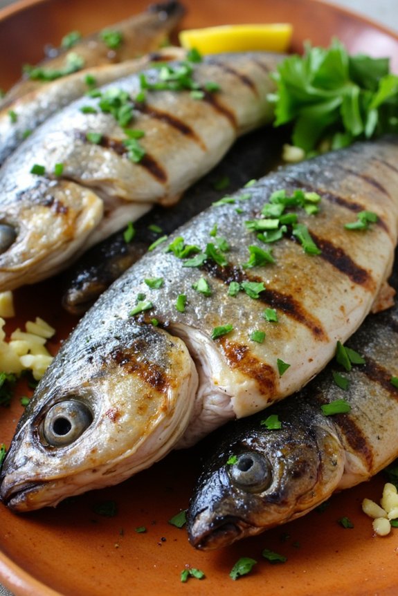 grilled sardines with garlic