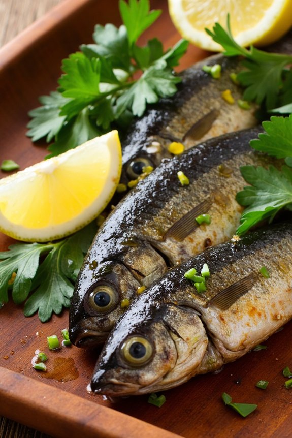 grilled sardines with herbs