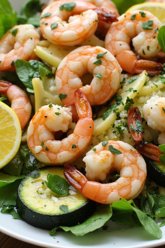 grilled shrimp zucchini salad