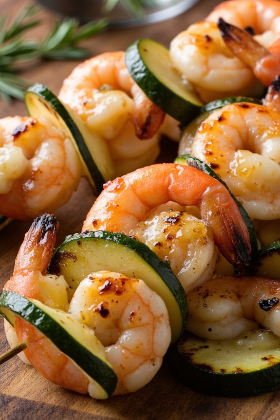 grilled shrimp zucchini skewers