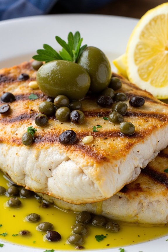 grilled swordfish with capers