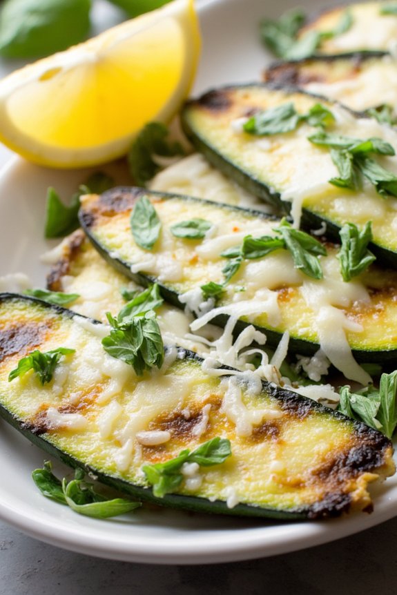grilled zucchini with parmesan
