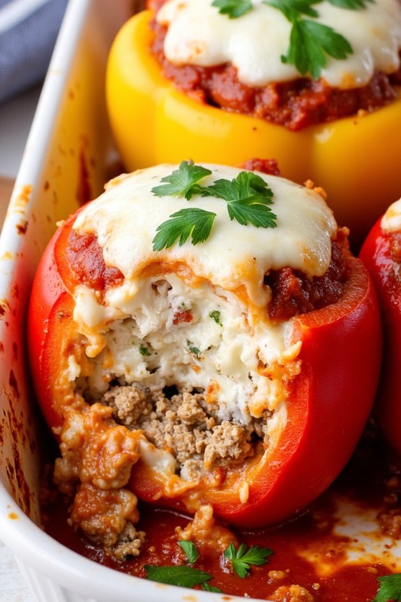 ground turkey ricotta peppers