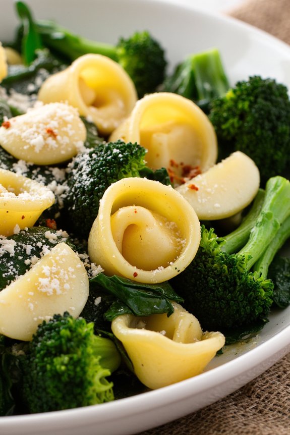 handmade pasta with broccoli