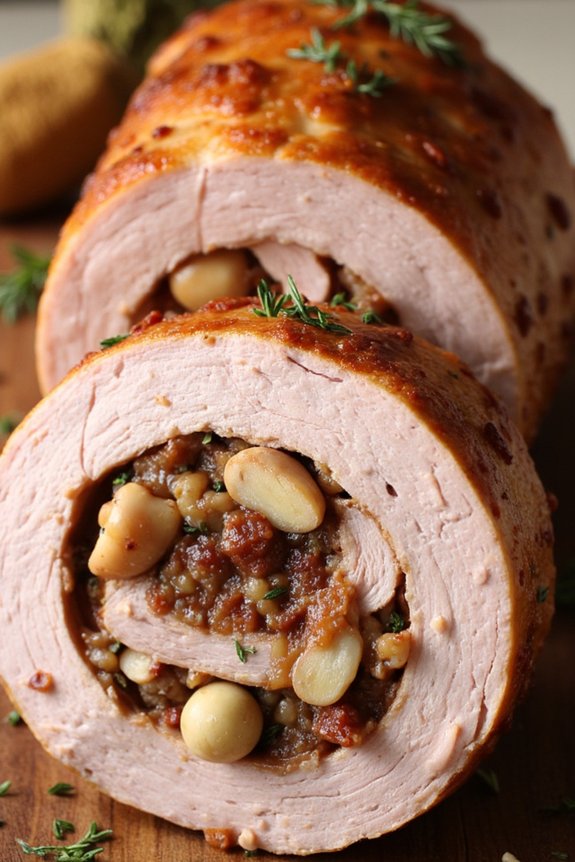 hearty autumn stuffed pork