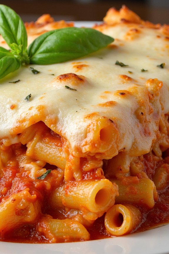 hearty baked ziti recipe