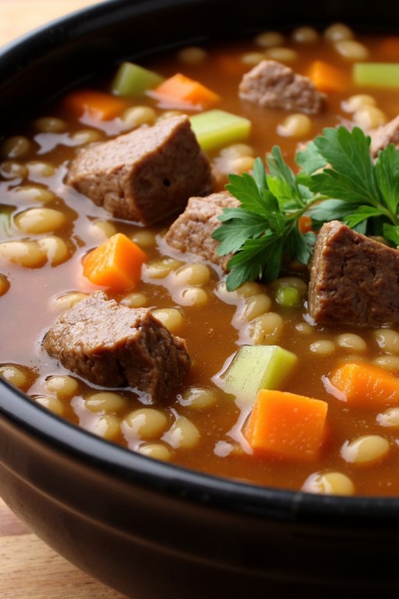 hearty beef barley soup
