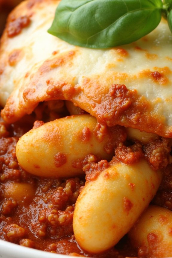 hearty bolognese gnocchi bake