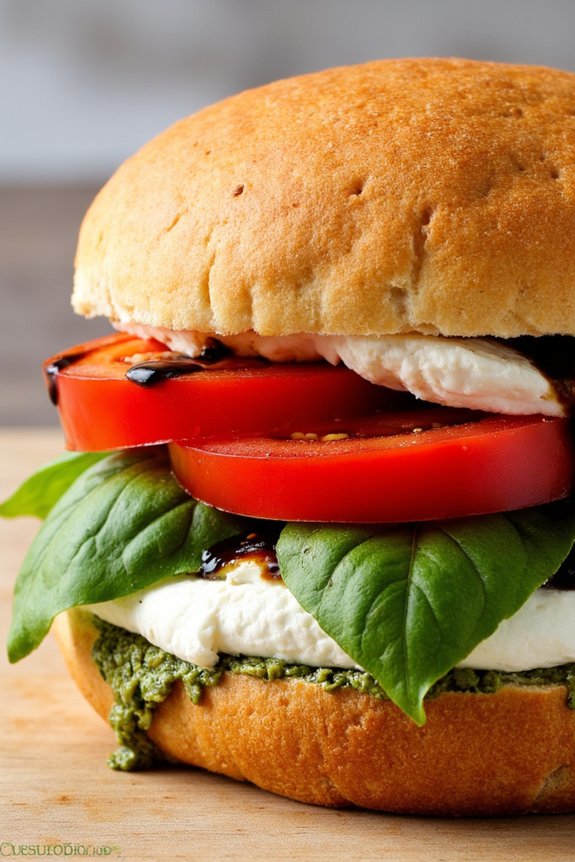 hearty caprese sandwich delight