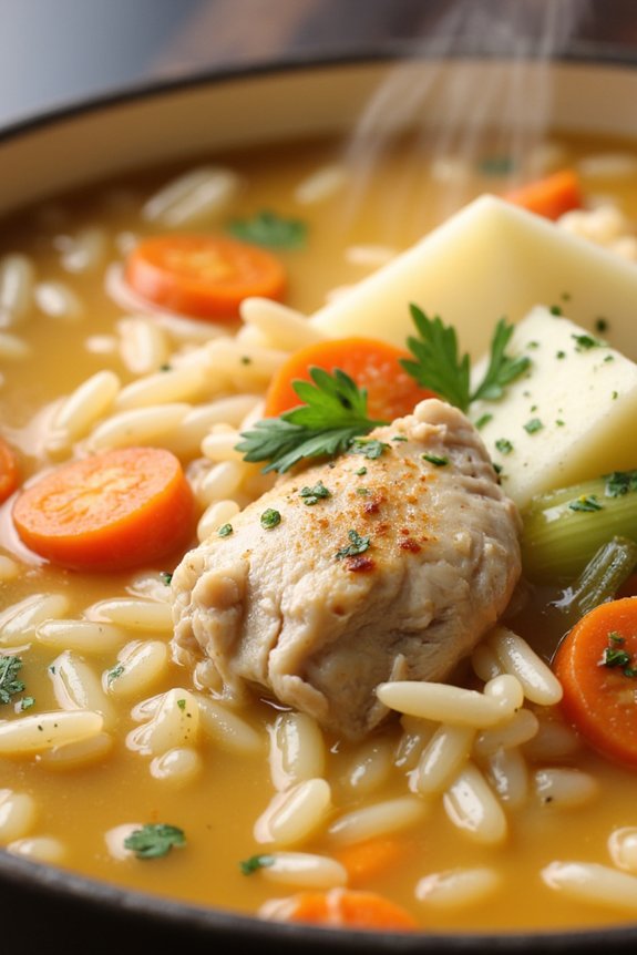 hearty chicken and rice soup