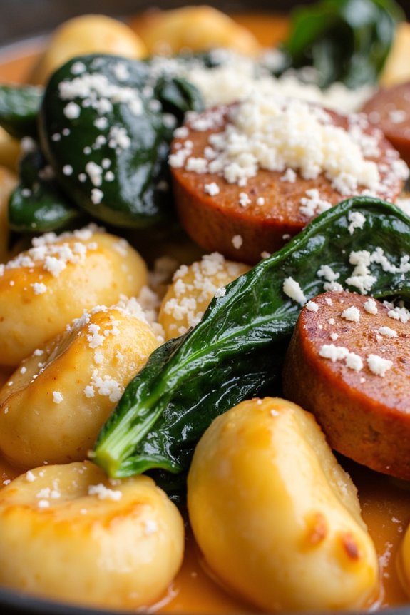 hearty gnocchi sausage kale dish
