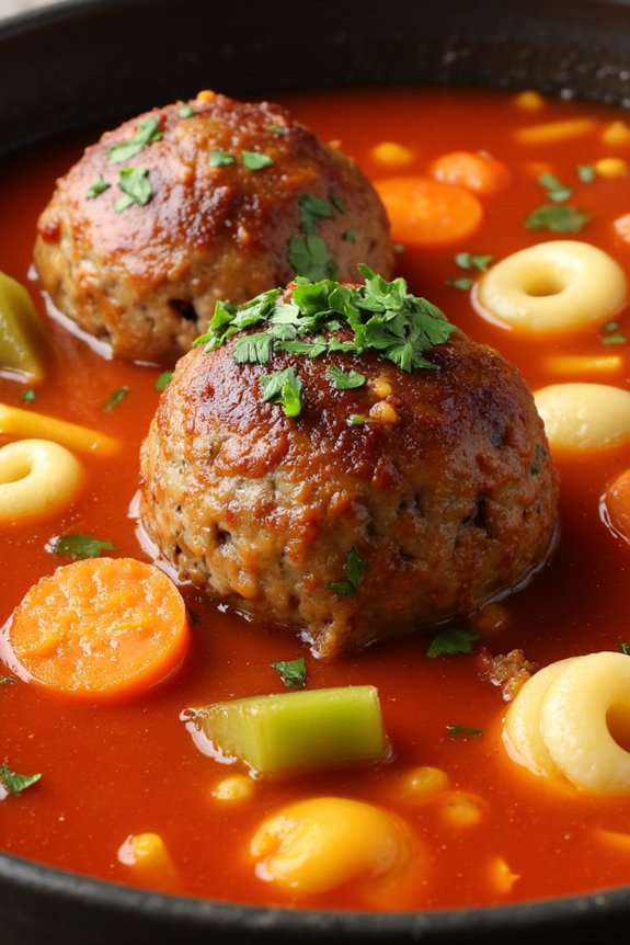hearty italian meatball soup