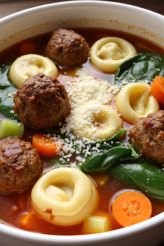 hearty italian meatball soup