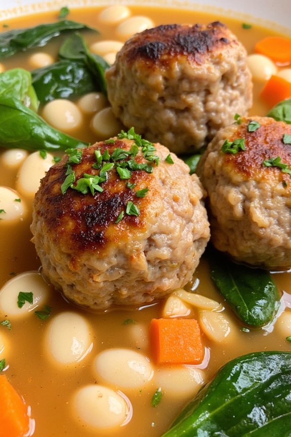 hearty italian meatball soup