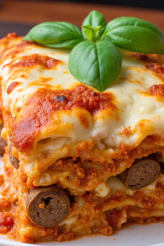 hearty italian sausage lasagna