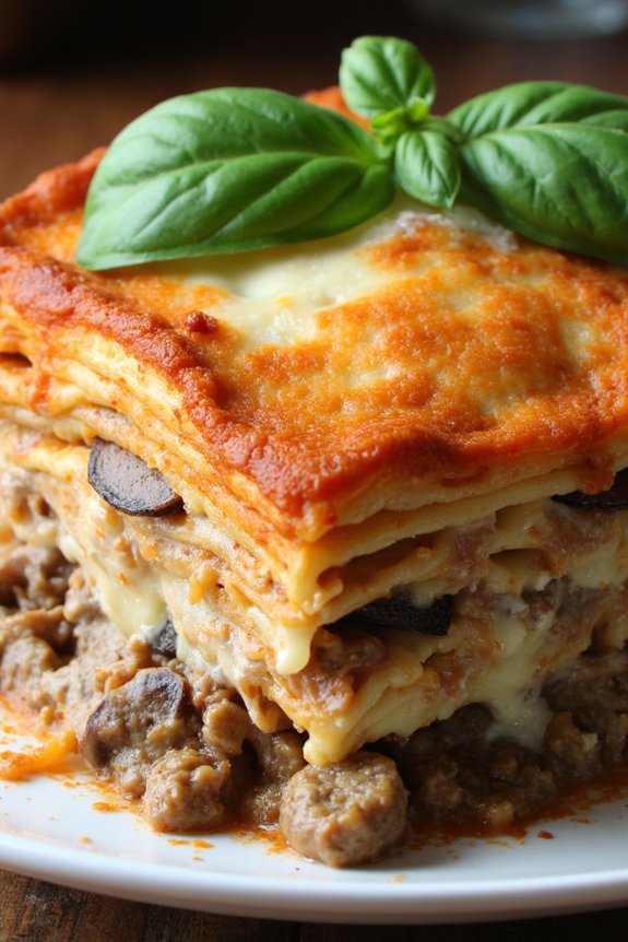 hearty italian sausage lasagna