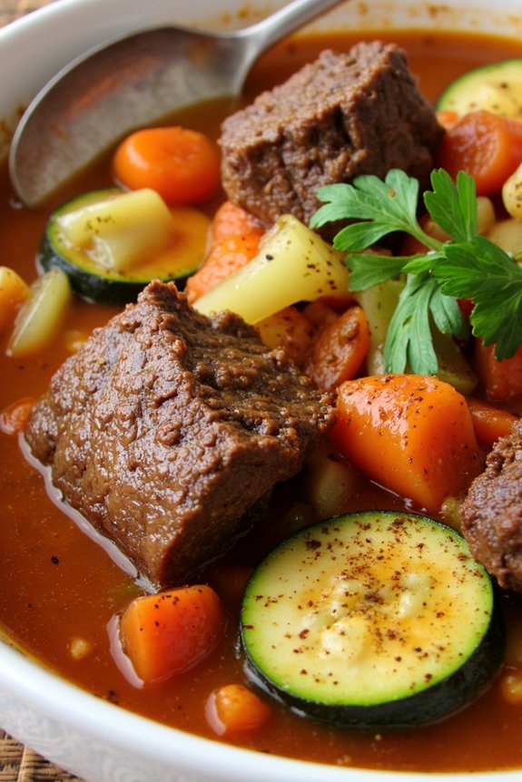 hearty italian zucchini beef stew