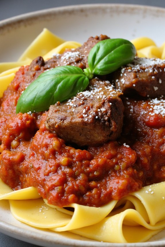 hearty lamb pasta sauce