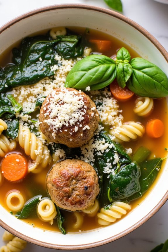 hearty meatball and greens