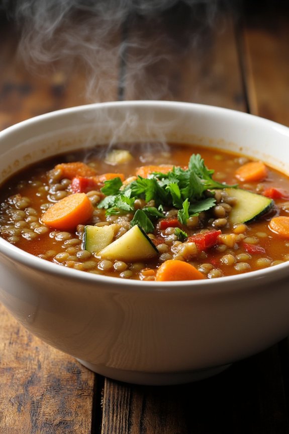 hearty mediterranean lentil soup