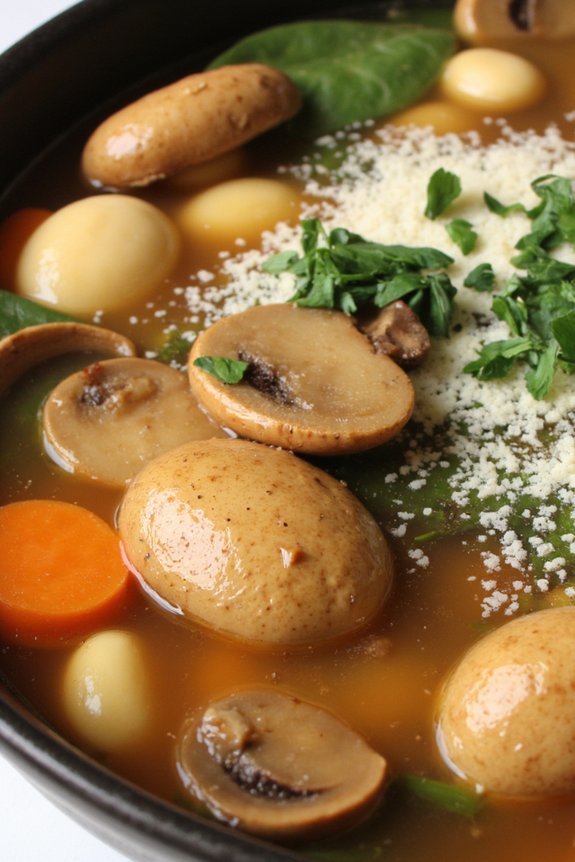 hearty mushroom bean soup