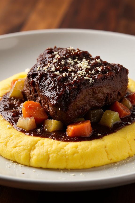 hearty polenta and short ribs