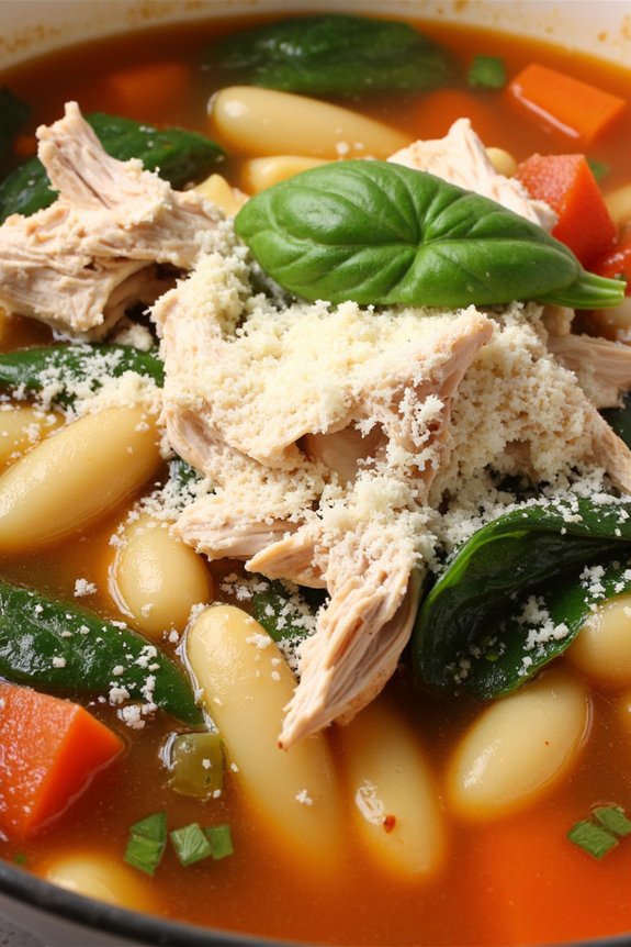 hearty rotisserie chicken minestrone
