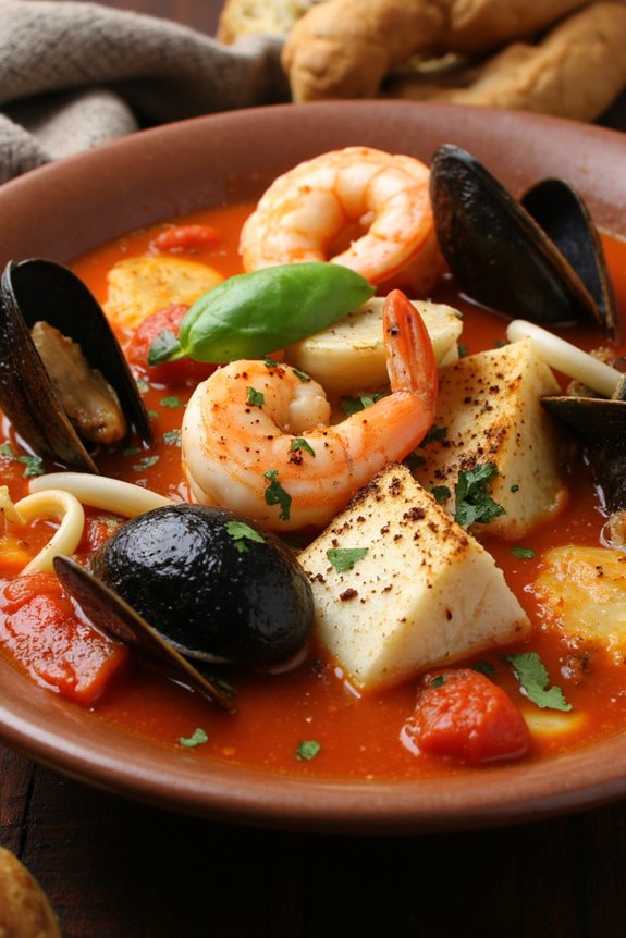 hearty seafood tomato stew