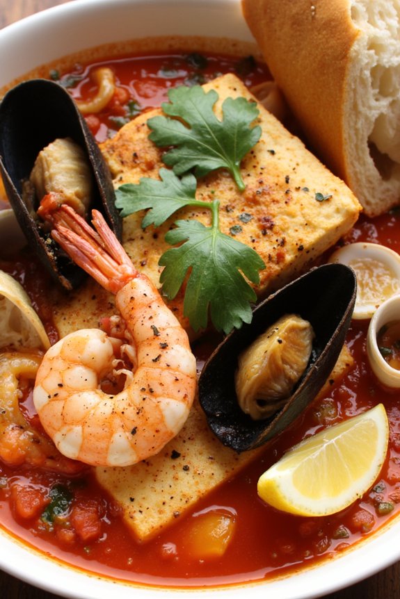 hearty seafood tomato stew