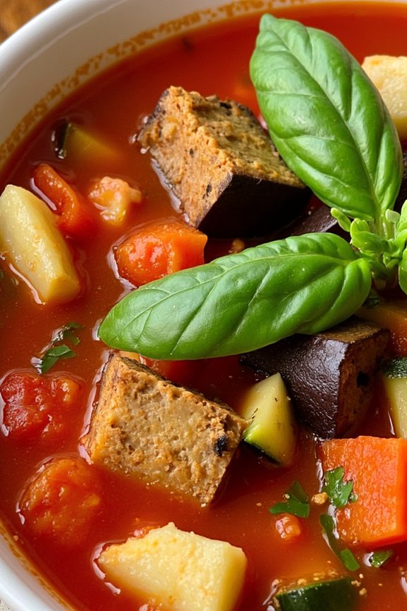 hearty sicilian eggplant soup