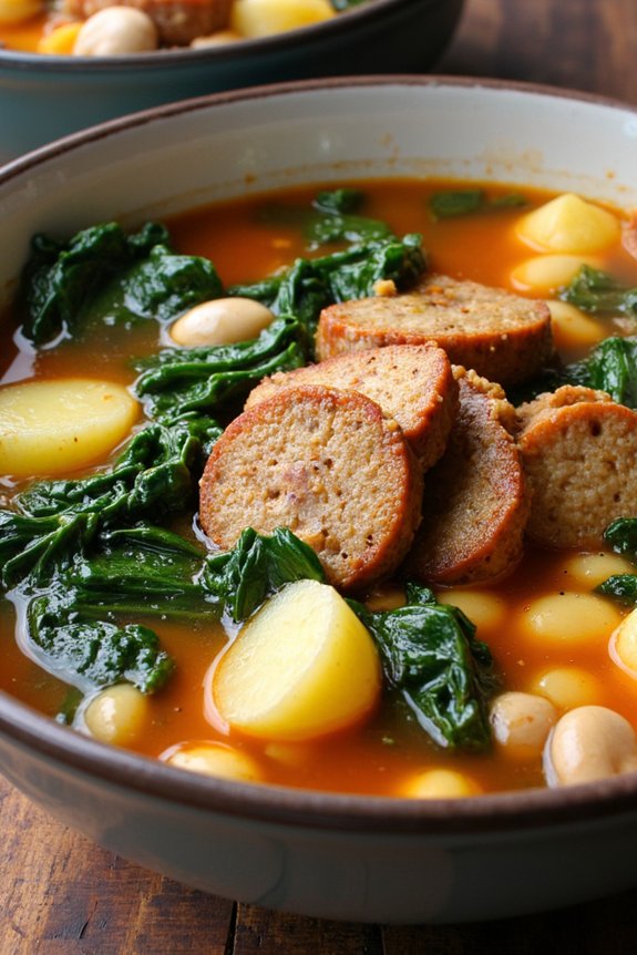 hearty spicy sausage soup
