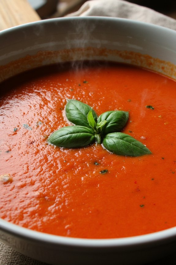 hearty tomato basil comfort soup