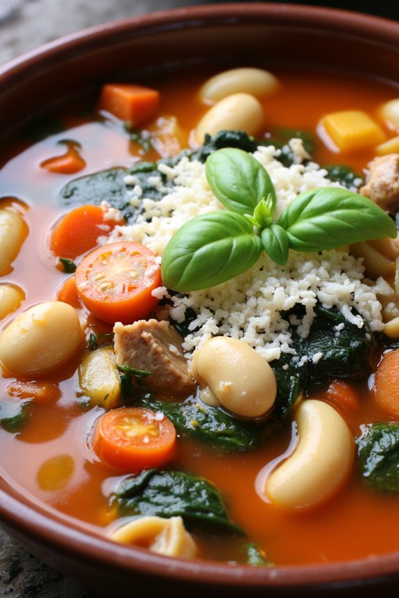 hearty turkey minestrone soup