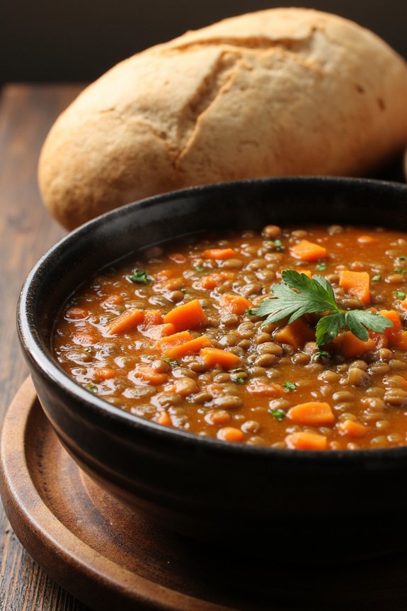 hearty tuscan lentil soup