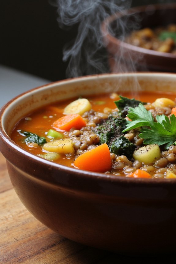 hearty vegetable lentil soup