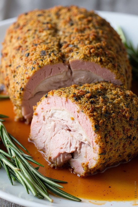 herb crusted pork loin recipe