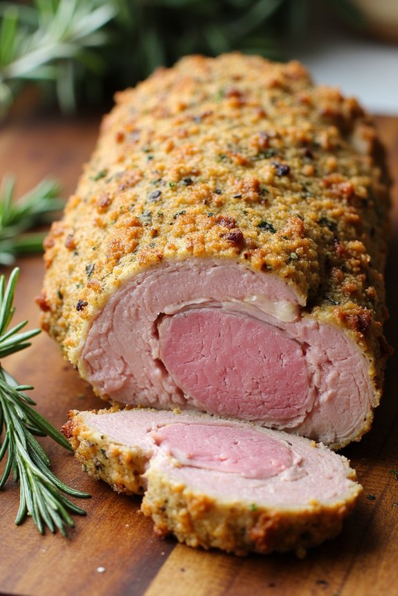 herb crusted succulent pork tenderloin