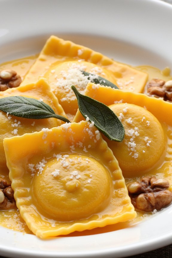 homemade butternut squash ravioli