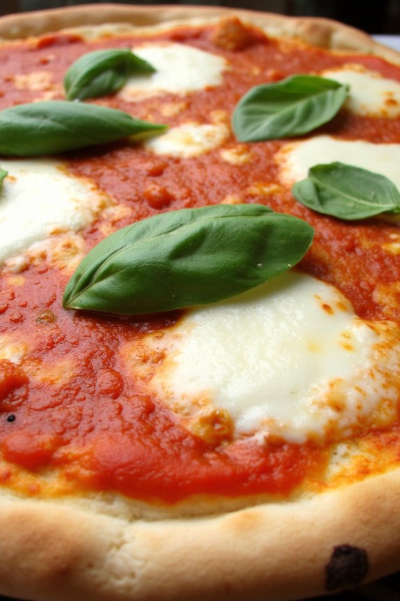homemade classic margherita pizza