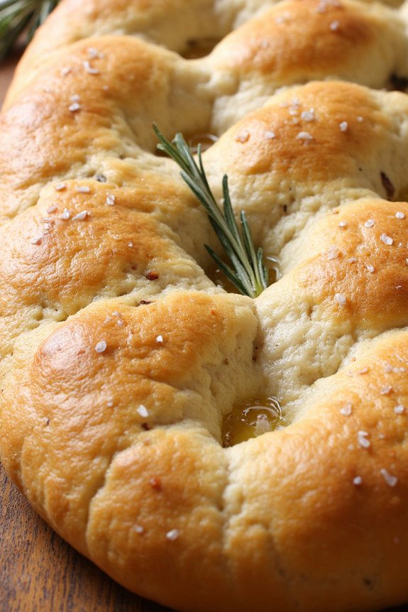 homemade rosemary sea salt focaccia