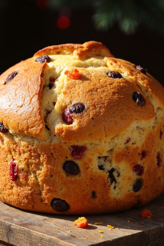 homemade traditional italian panettone