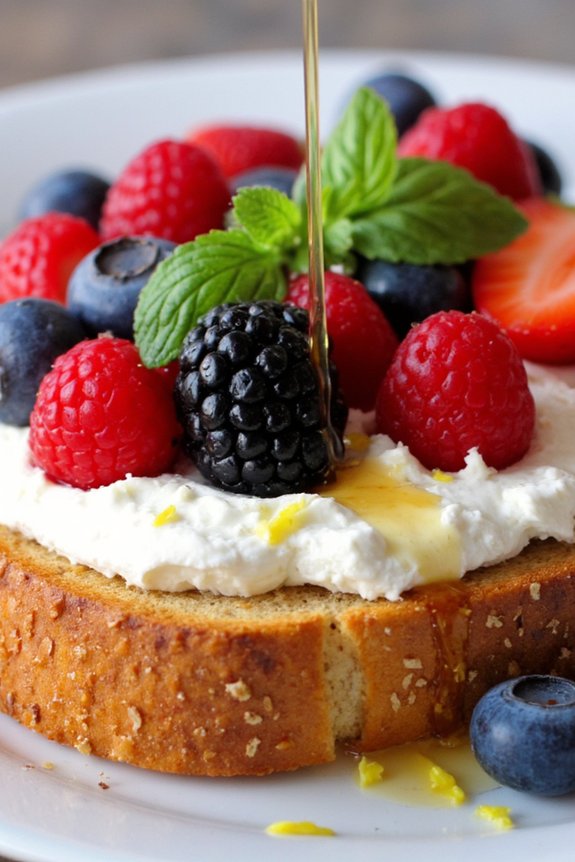 honey ricotta berry toast